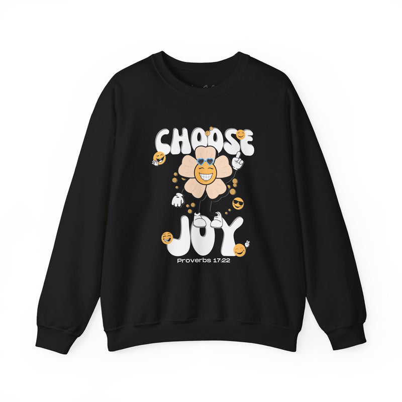 "Choose Joy" Proverbs 17:22 Emoji Flower Sweater