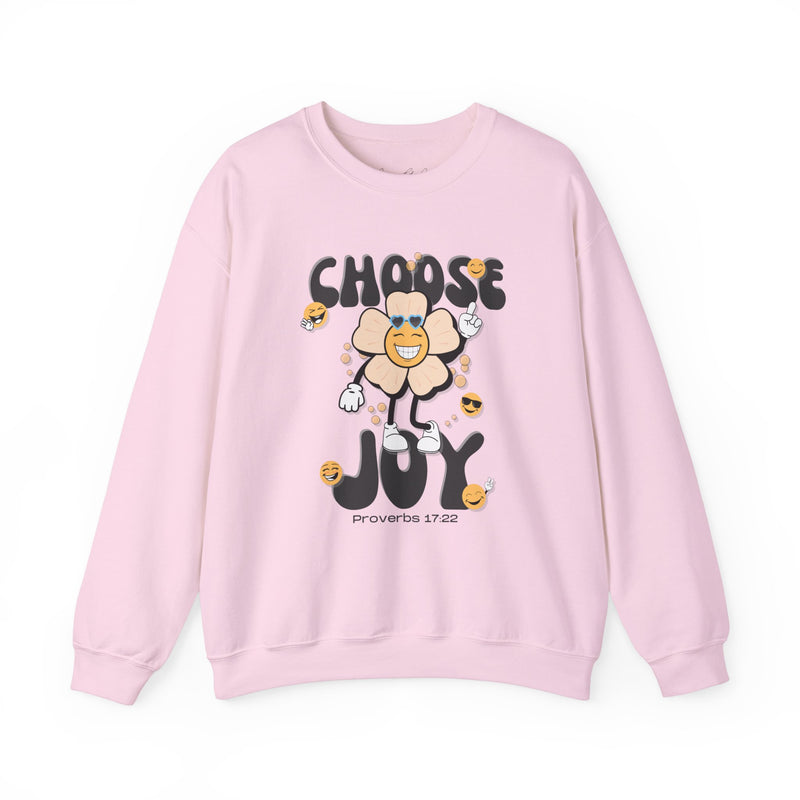 "Choose Joy" Proverbs 17:22 Emoji Flower Sweater