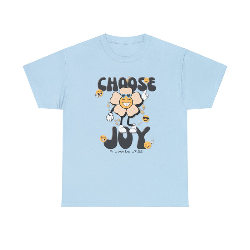 "Choose Joy" Proverbs 17:22 Emoji Flower T-Shirt