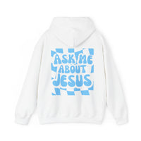 Ask Me About Jesus Hoodie - Blue