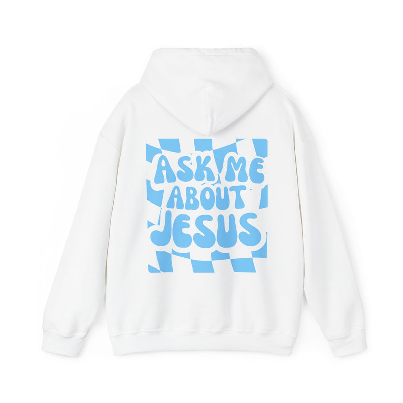 Ask Me About Jesus Hoodie - Blue