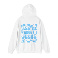 Ask Me About Jesus Hoodie - Blue