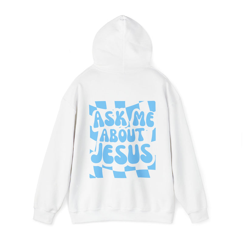 Ask Me About Jesus Hoodie - Blue