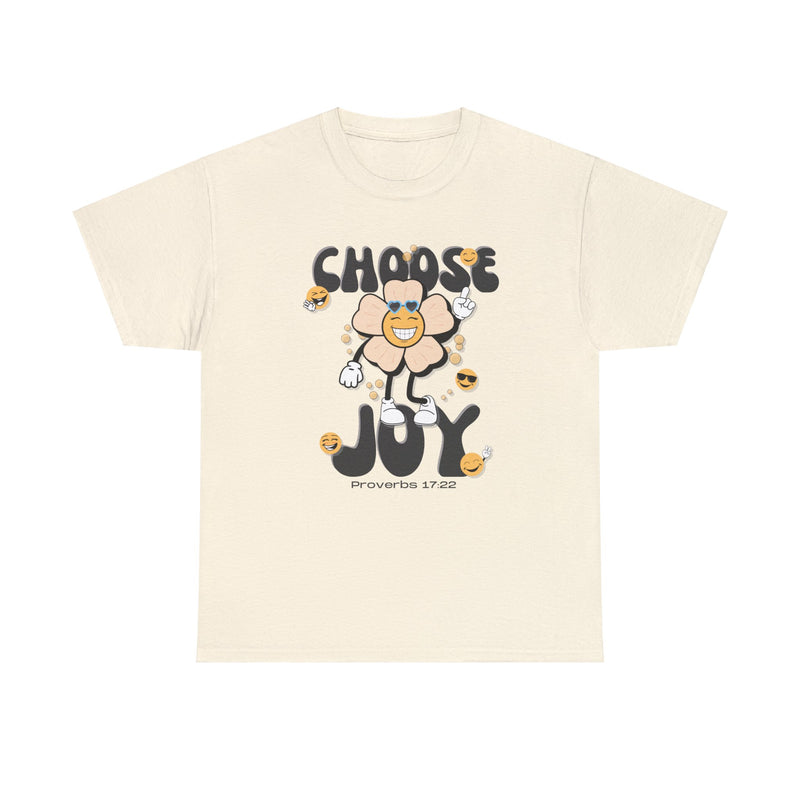 "Choose Joy" Proverbs 17:22 Emoji Flower T-Shirt