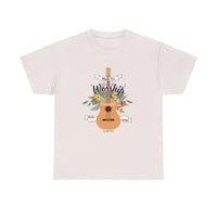 "Made to Worship" Psalm 95:1 Guitar and Florals T-Shirt