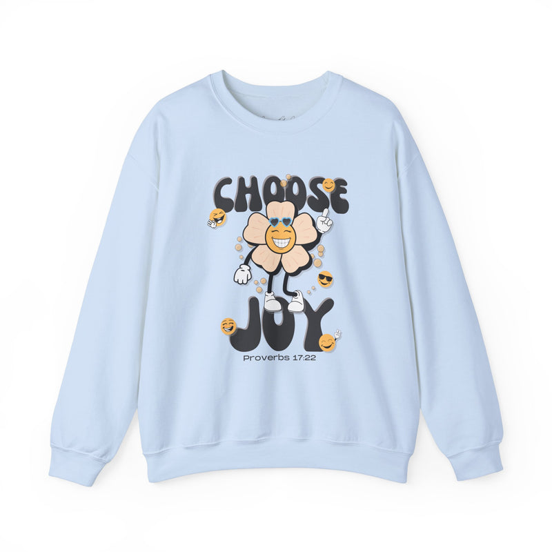 "Choose Joy" Proverbs 17:22 Emoji Flower Sweater