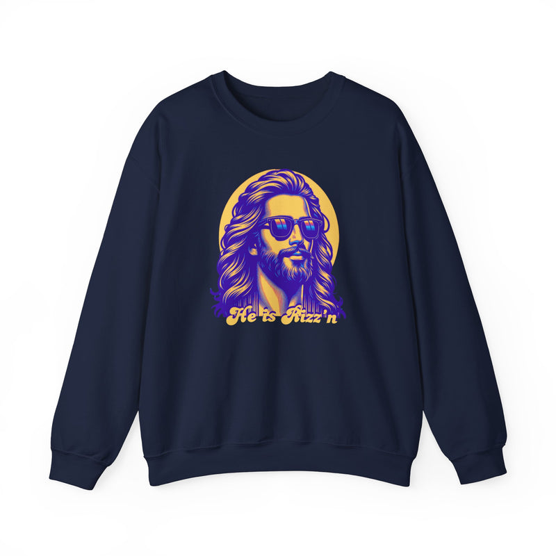 Jesus Rizz'n Sweater - Retro Color