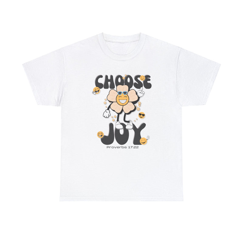 "Choose Joy" Proverbs 17:22 Emoji Flower T-Shirt