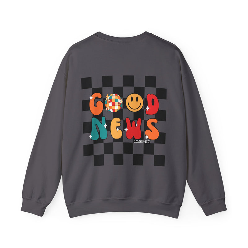 Retro "Good News" Sweatshirt - John 3:16