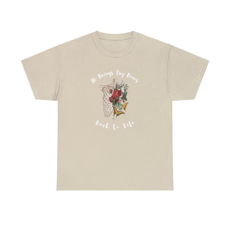 Revival Floral T-Shirt - "He Brings Dry Bones Back to Life"