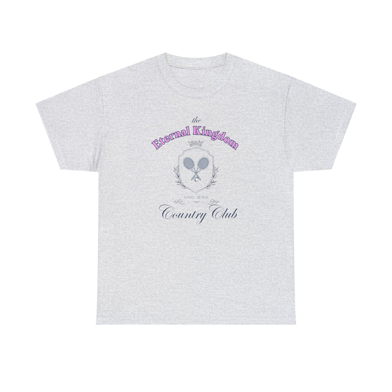 Eternal Kingdom Country Club T-Shirt Tennis - "Matt. 6:33" Golf-Inspired Tee