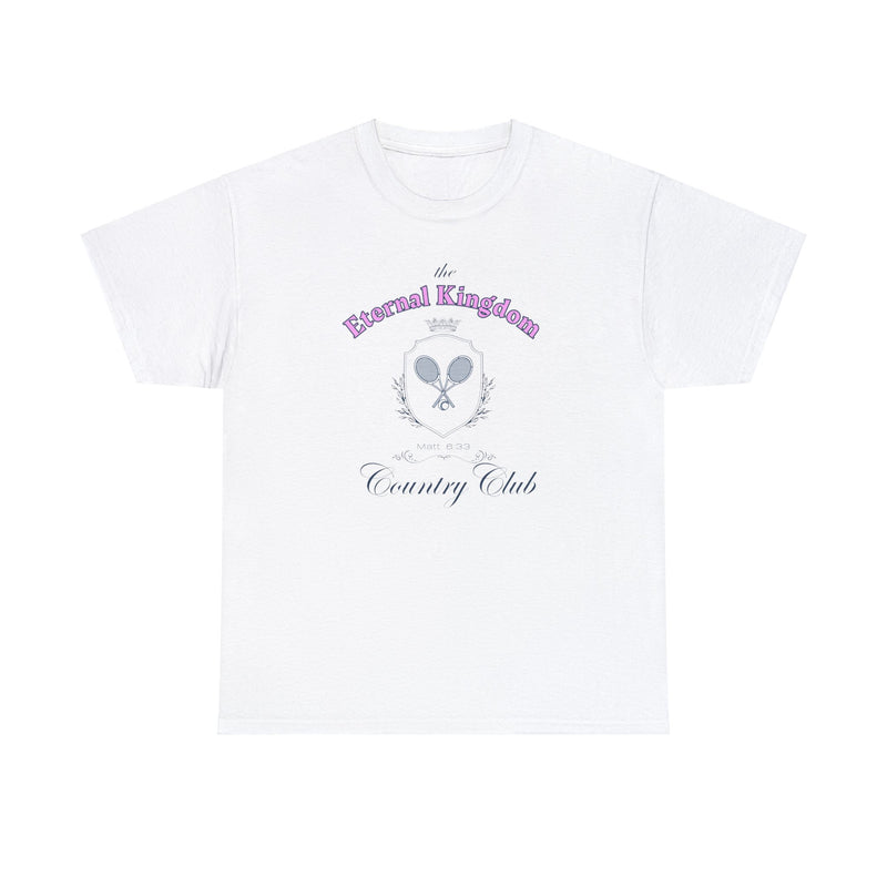 Eternal Kingdom Country Club T-Shirt Tennis - "Matt. 6:33" Golf-Inspired Tee