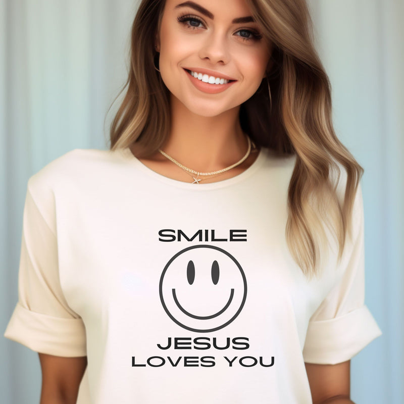 "SMILE JESUS LOVES YOU" - T-Shirt