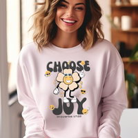 "Choose Joy" Proverbs 17:22 Emoji Flower Sweater