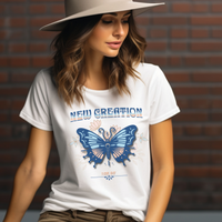 "New Creation" 1 Corinthians 5:17 Butterfly T-Shirt