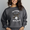 "I'm Stickin' With Jesus" Drum Set Graphic Sweater