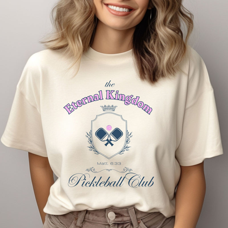 Eternal Kingdom Country Club T-Shirt Pickleball - "Matt. 6:33" Golf-Inspired Tee